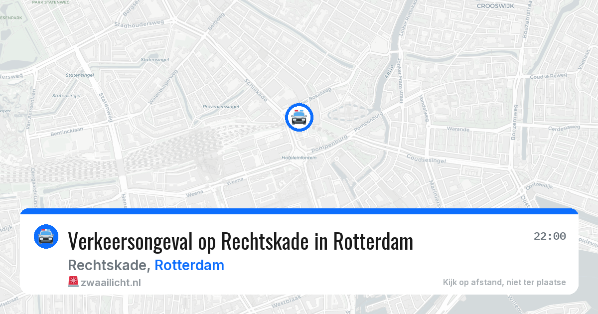 Verkeersongeval op Rechtskade in Rotterdam — 26 jun 2026