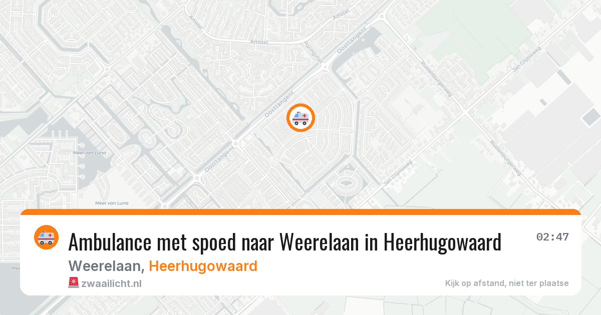 Ambulance met spoed naar Weerelaan in Heerhugowaard — 22 mei 2026