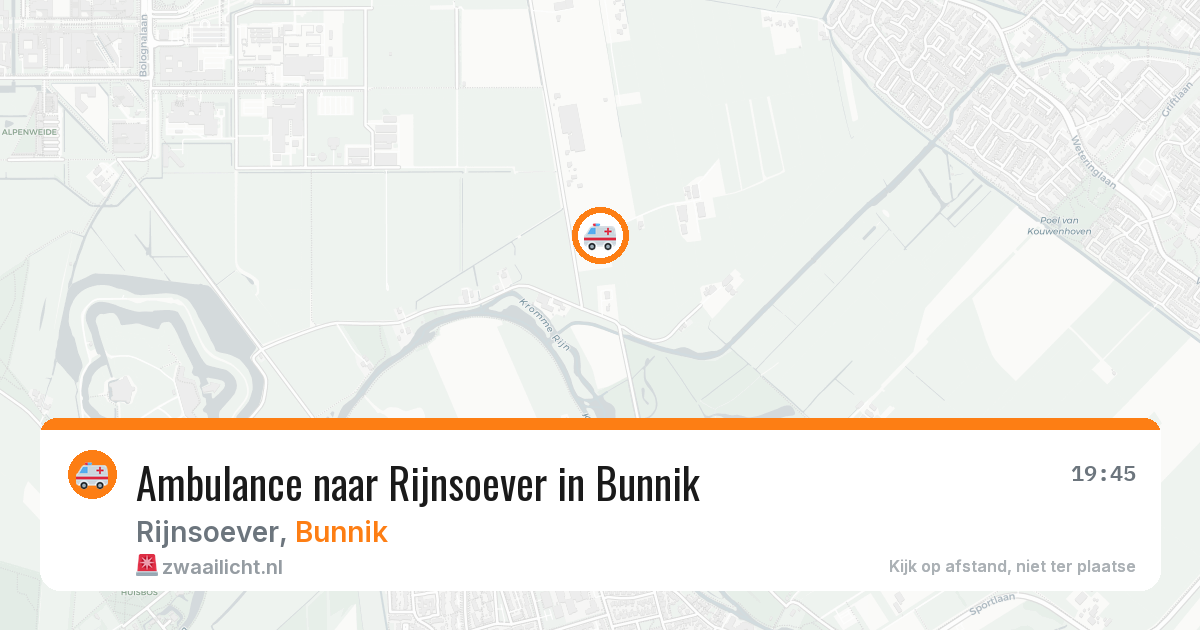 Ambulance naar Rijnsoever in Bunnik — 2 mei 2026