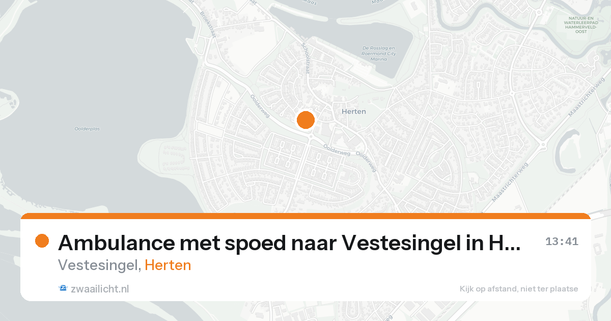 Ambulance met spoed naar Vestesingel in Herten — 16 aug 2026