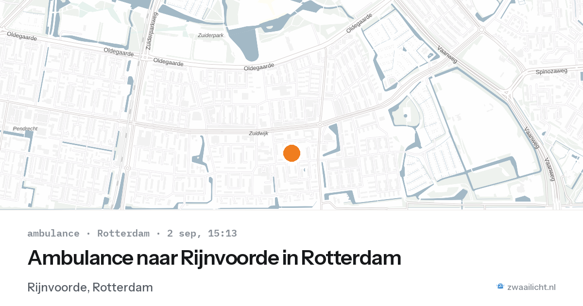 Ambulance naar Rijnvoorde in Rotterdam — 2 sep 2026