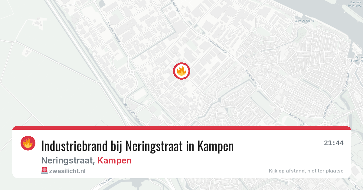 Industriebrand bij Neringstraat in Kampen — 19 jun 2026