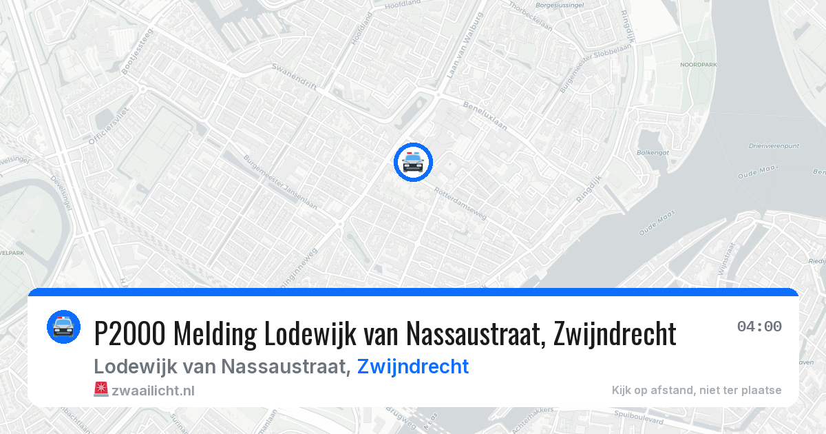 P2000 Melding Lodewijk van Nassaustraat, Zwijndrecht — 7 aug 2026