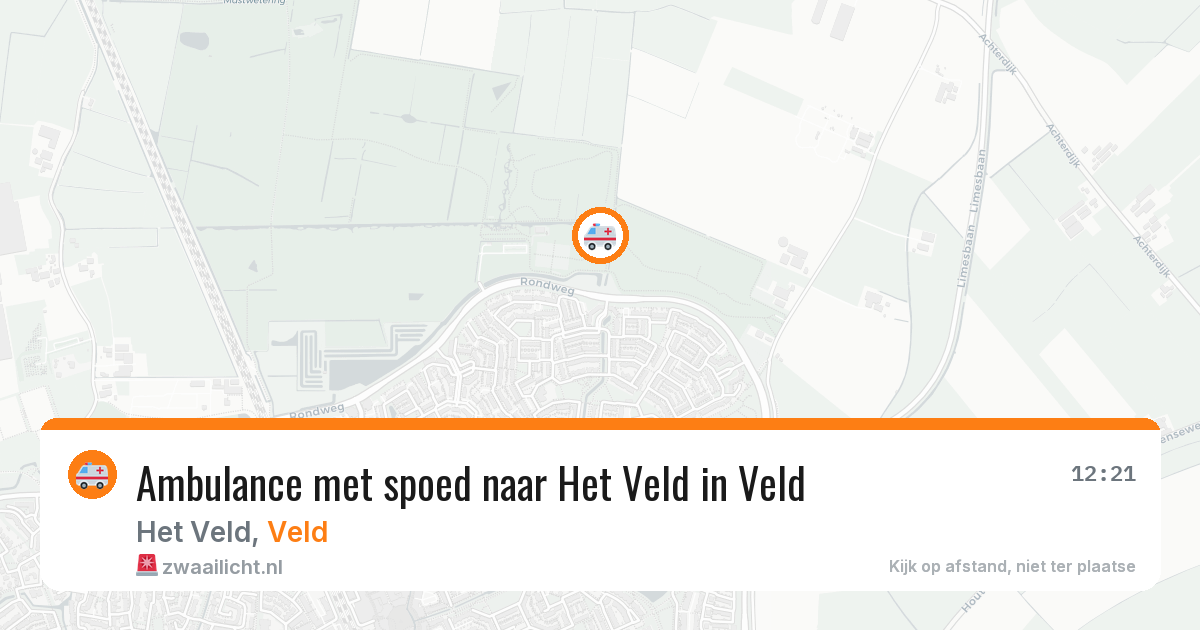 Ambulance met spoed naar Het Veld in Veld — 30 apr 2026