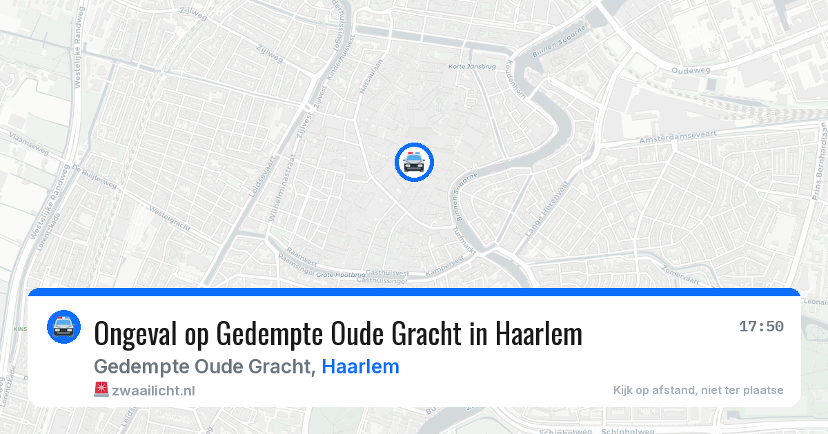 Ongeval op Gedempte Oude Gracht in Haarlem — 16 jul 2026