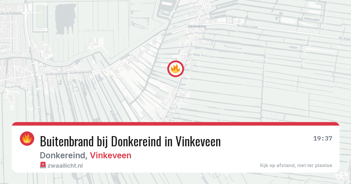 Buitenbrand bij Donkereind in Vinkeveen — 1 jun 2026