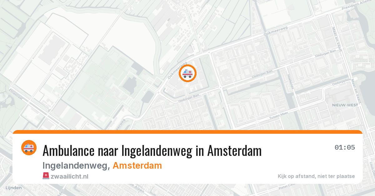 Ambulance naar Ingelandenweg in Amsterdam — 23 apr 2026