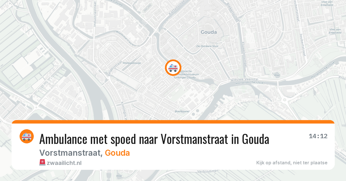 Ambulance met spoed naar Vorstmanstraat in Gouda — 31 jul 2026