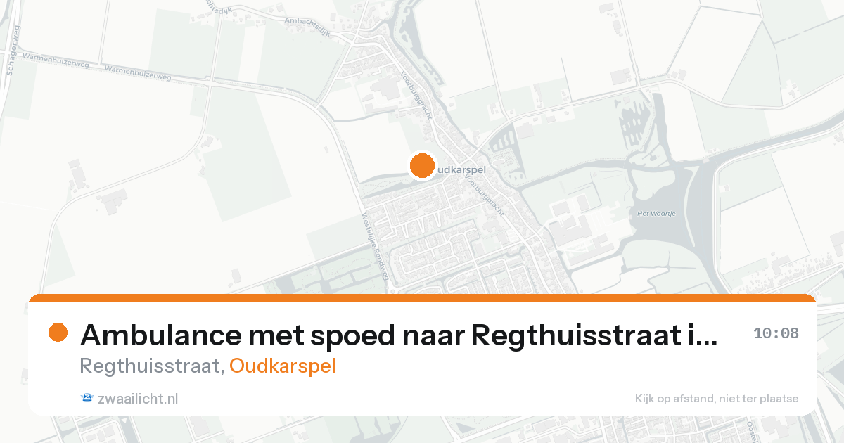 Ambulance met spoed naar Regthuisstraat in Oudkarspel — 17 aug 2026