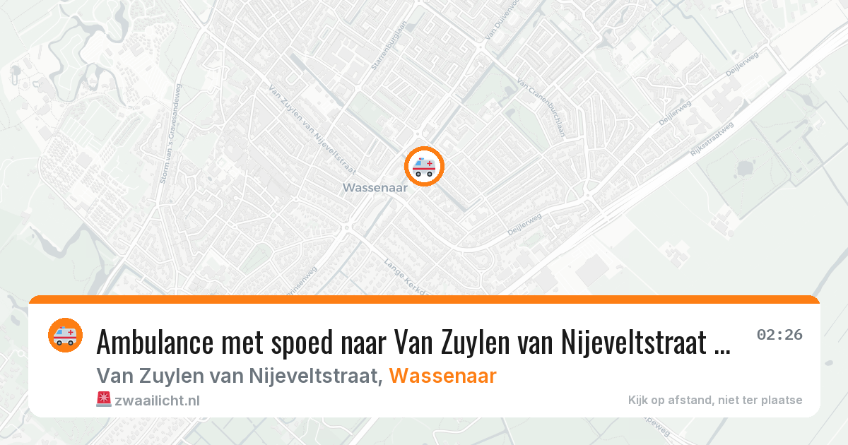 Ambulance met spoed naar Van Zuylen van Nijeveltstraat in Wassenaar — 30 jun 2026