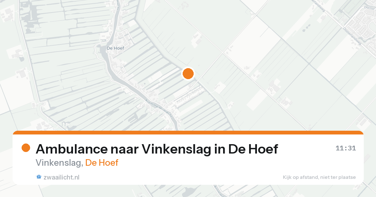 Ambulance naar Vinkenslag in De Hoef — 23 aug 2026
