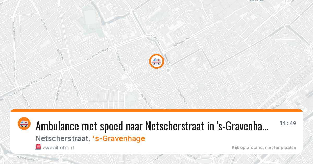 Ambulance met spoed naar Netscherstraat in 's-Gravenhage — 4 aug 2026