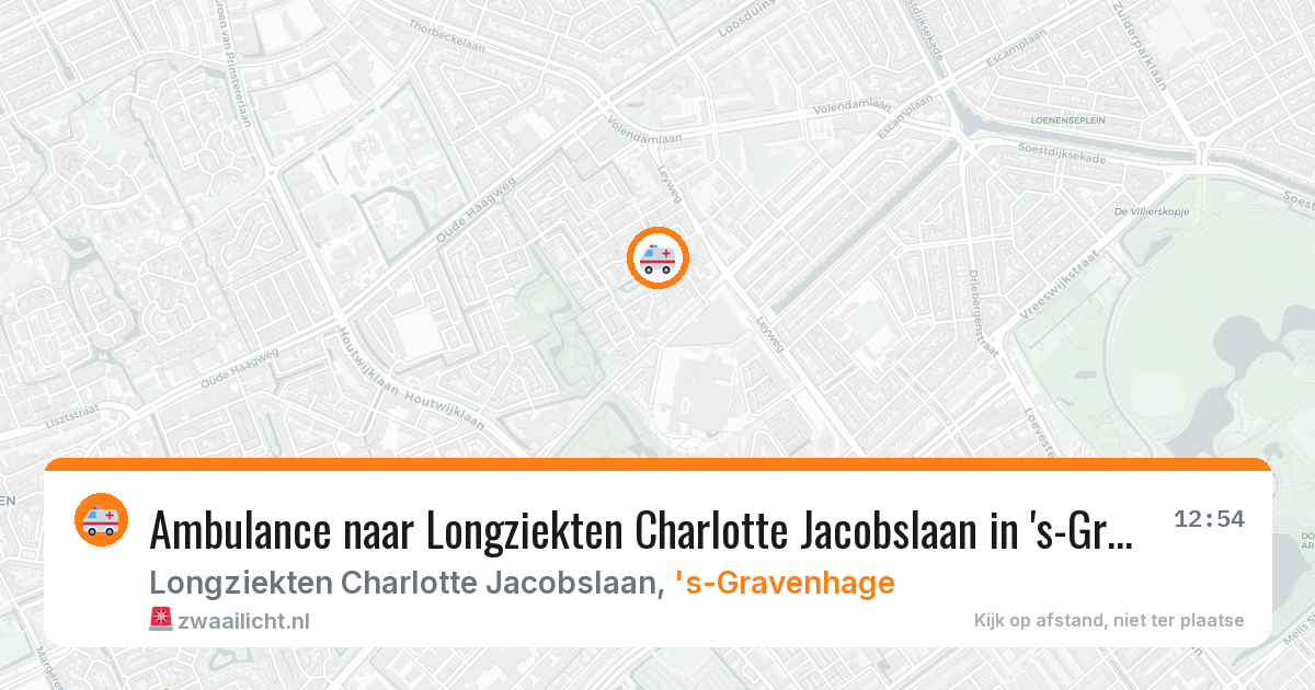 Ambulance naar Longziekten Charlotte Jacobslaan in 's-Gravenhage — 8 feb 2026