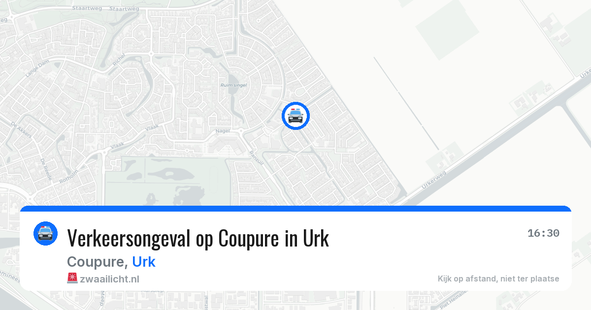 Verkeersongeval op Coupure in Urk — 25 apr 2026