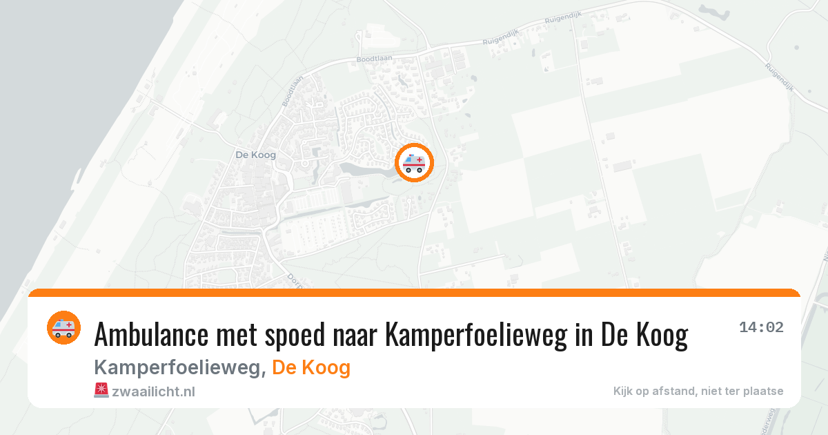Ambulance met spoed naar Kamperfoelieweg in De Koog — 10 jun 2026