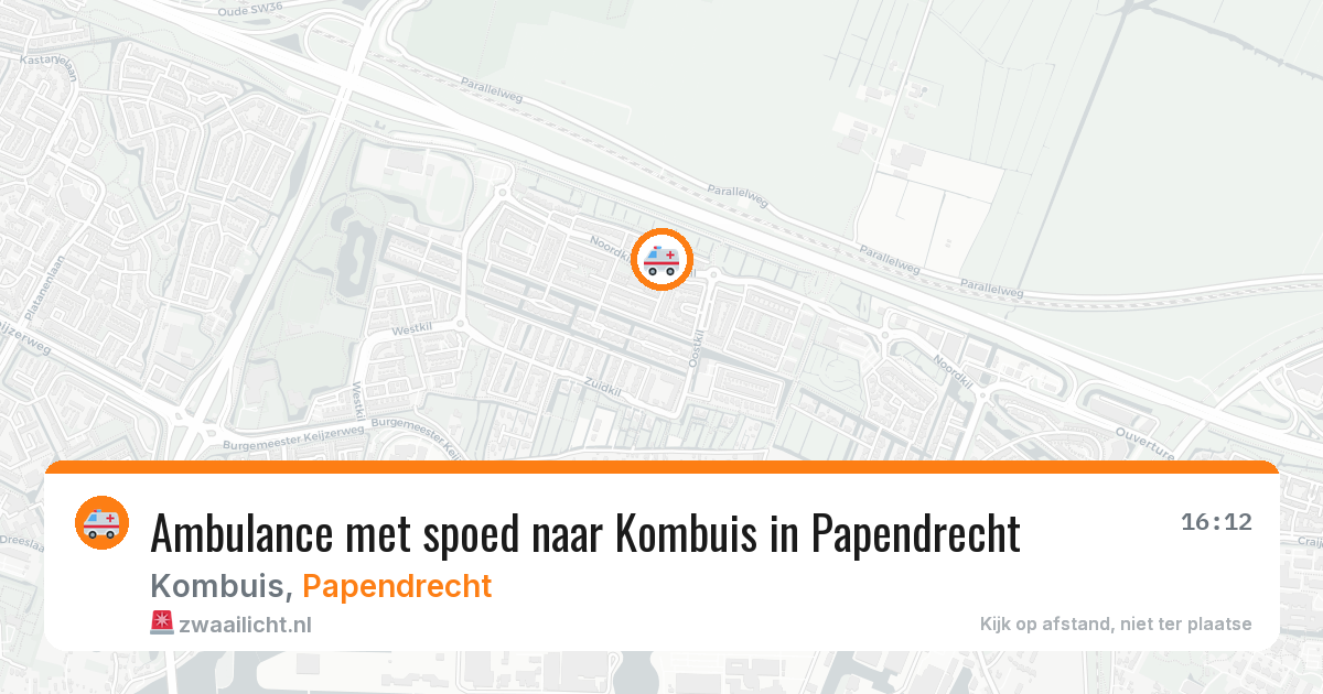 Ambulance met spoed naar Kombuis in Papendrecht — 13 jun 2026