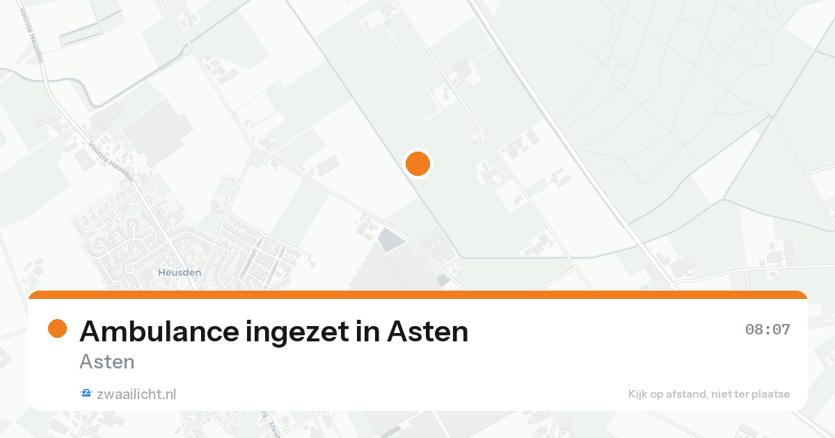 Ambulance ingezet in Asten — 15 aug 2026