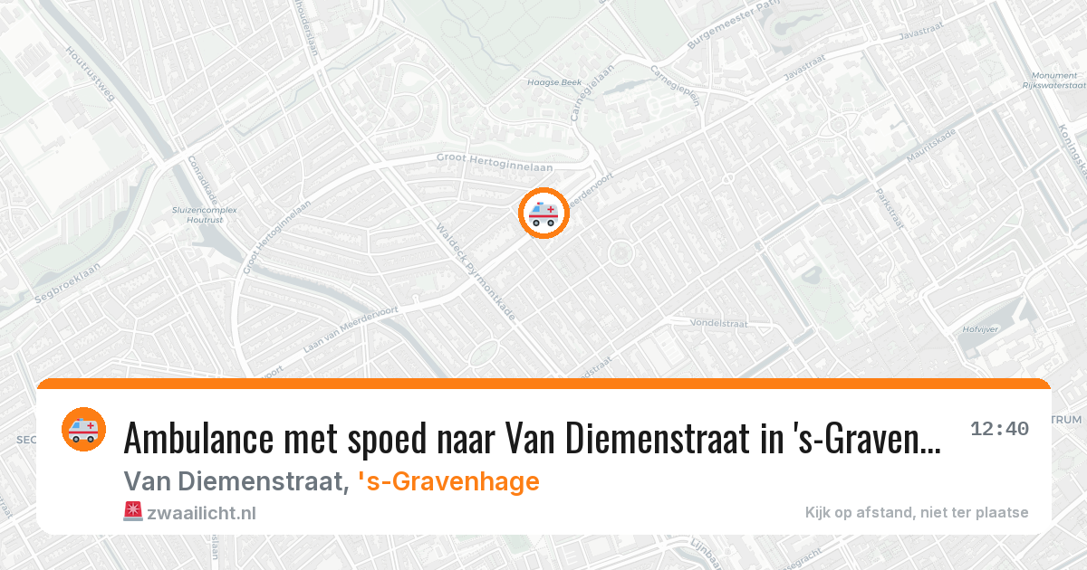 Ambulance met spoed naar Van Diemenstraat in 's-Gravenhage — 31 jul 2026