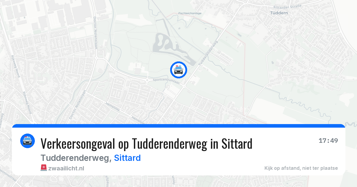 Verkeersongeval op Tudderenderweg in Sittard — 16 jul 2026