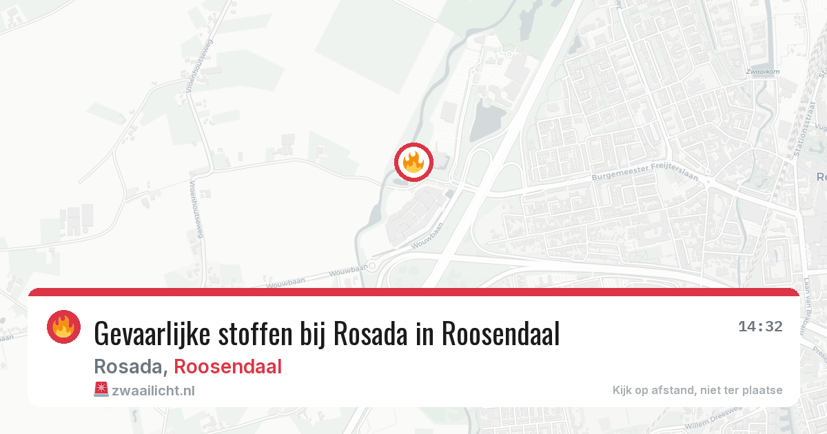 Gevaarlijke stoffen bij Rosada in Roosendaal — 21 mei 2026