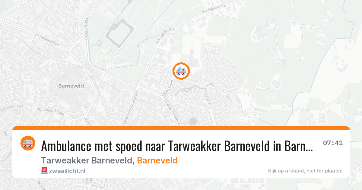 Ambulance met spoed naar Tarweakker Barneveld in Barneveld — 28 mrt 2026