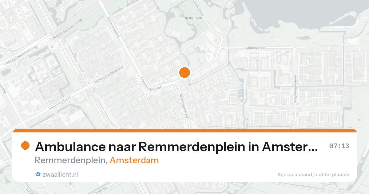 Ambulance naar Remmerdenplein in Amsterdam — 17 jun 2026