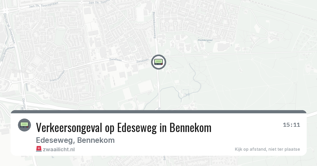 Verkeersongeval op Edeseweg in Bennekom — 18 mei 2026