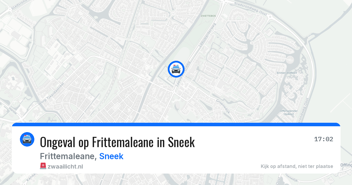 Ongeval op Frittemaleane in Sneek — 12 apr 2026