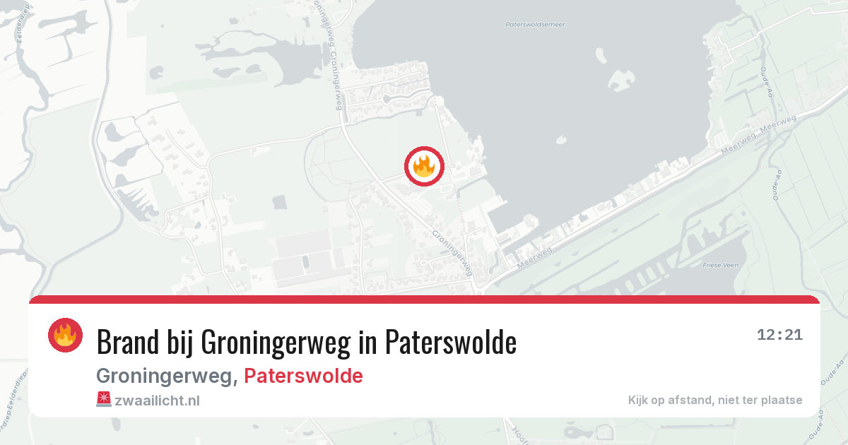 Brand bij Groningerweg in Paterswolde — 17 jun 2026