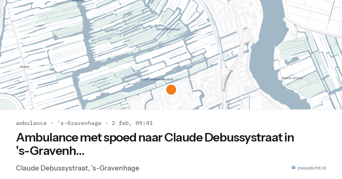 Ambulance met spoed naar Claude Debussystraat in 's-Gravenhage — 2 feb 2026