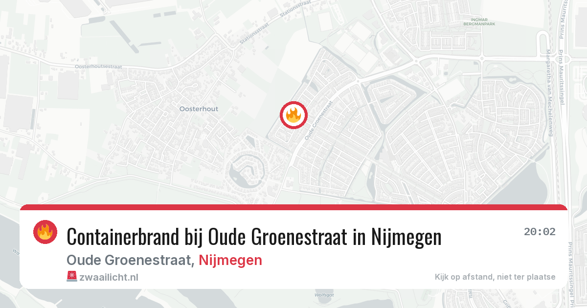 Containerbrand bij Oude Groenestraat in Nijmegen — 1 apr 2026