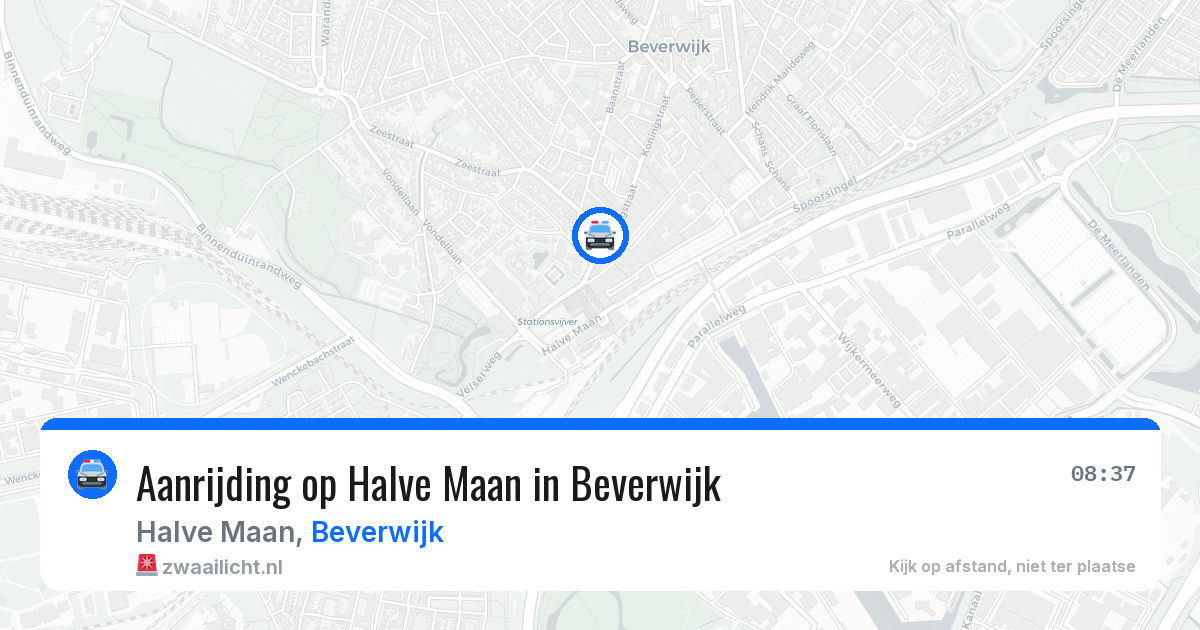 Aanrijding op Halve Maan in Beverwijk — 30 jul 2026