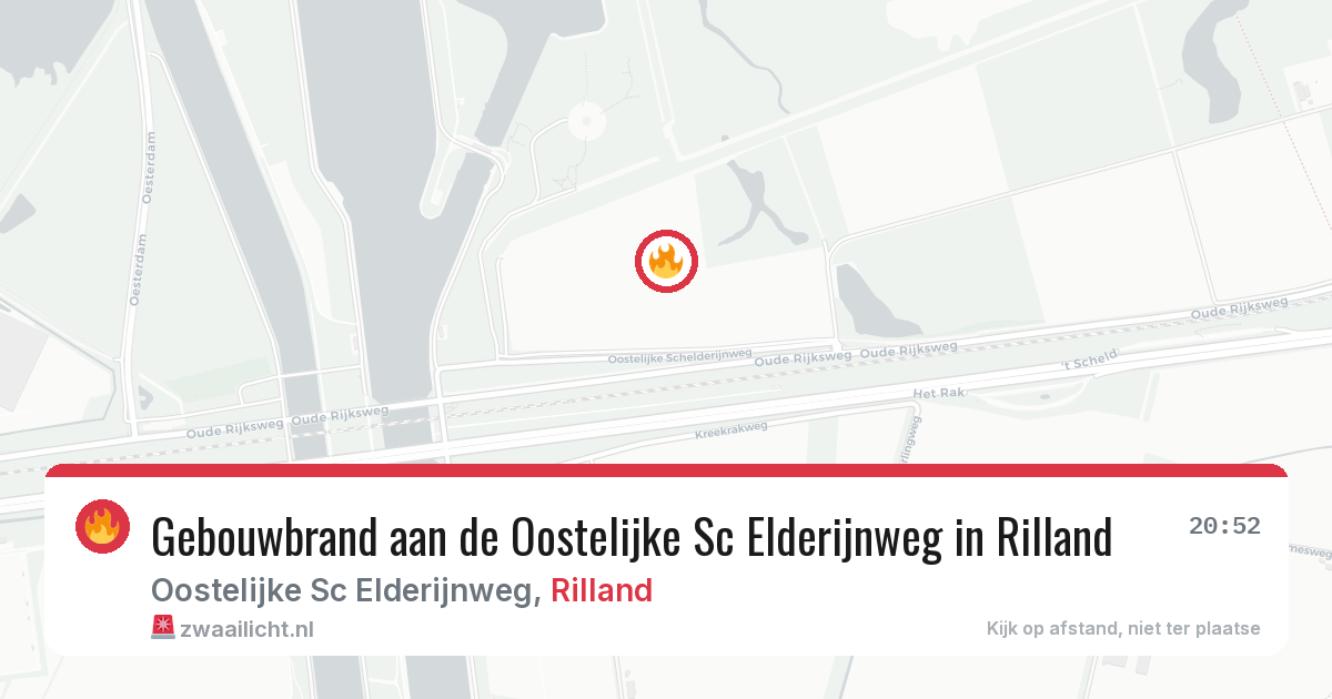 Gebouwbrand aan de Oostelijke Sc Elderijnweg in Rilland — 20 jun 2026