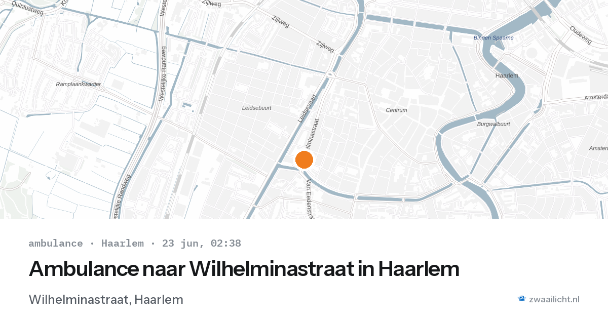 Ambulance naar Wilhelminastraat in Haarlem — 23 jun 2026