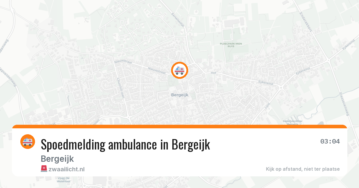 Spoedmelding ambulance in Bergeijk — 24 mei 2026