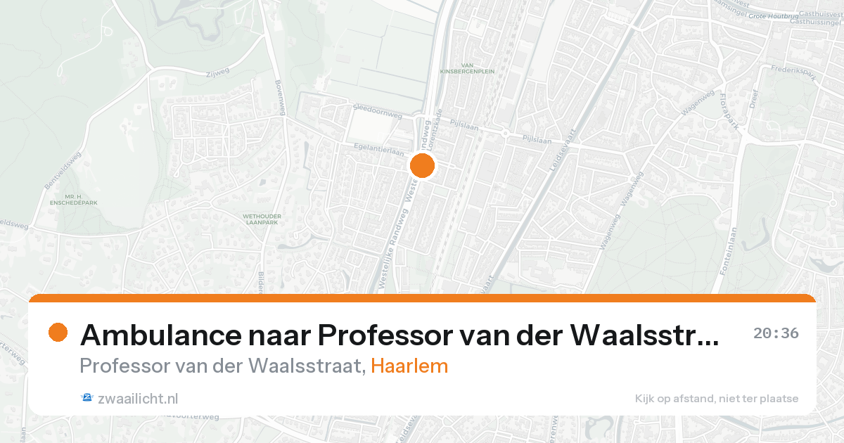 Ambulance naar Professor van der Waalsstraat in Haarlem — 17 aug 2026