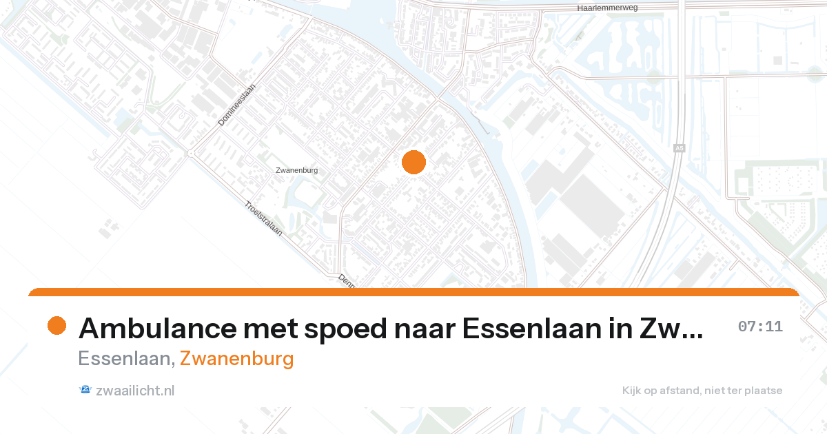 Ambulance met spoed naar Essenlaan in Zwanenburg — 14 jun 2026