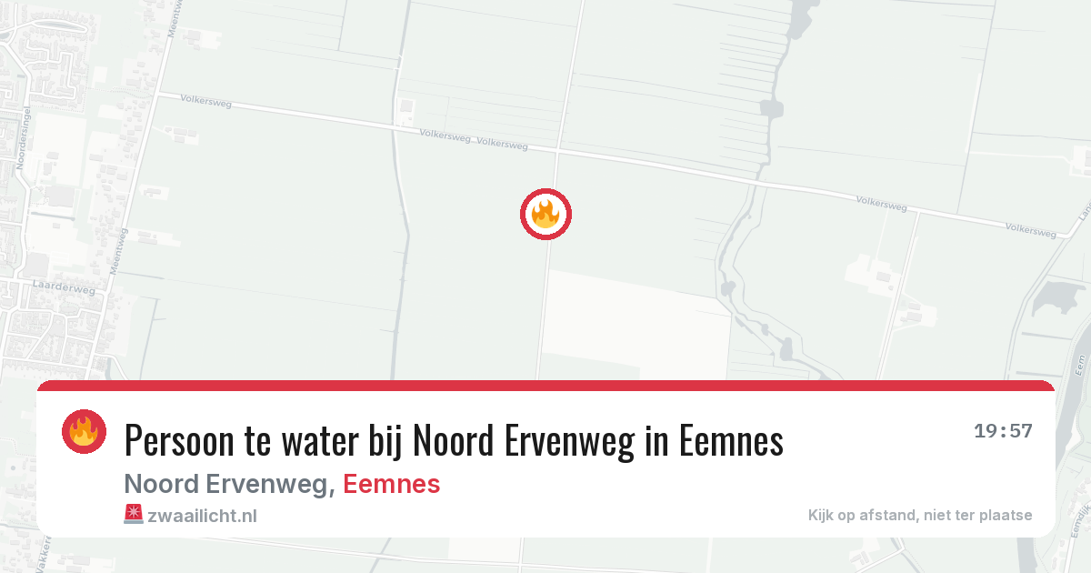 Persoon te water bij Noord Ervenweg in Eemnes — 9 aug 2026