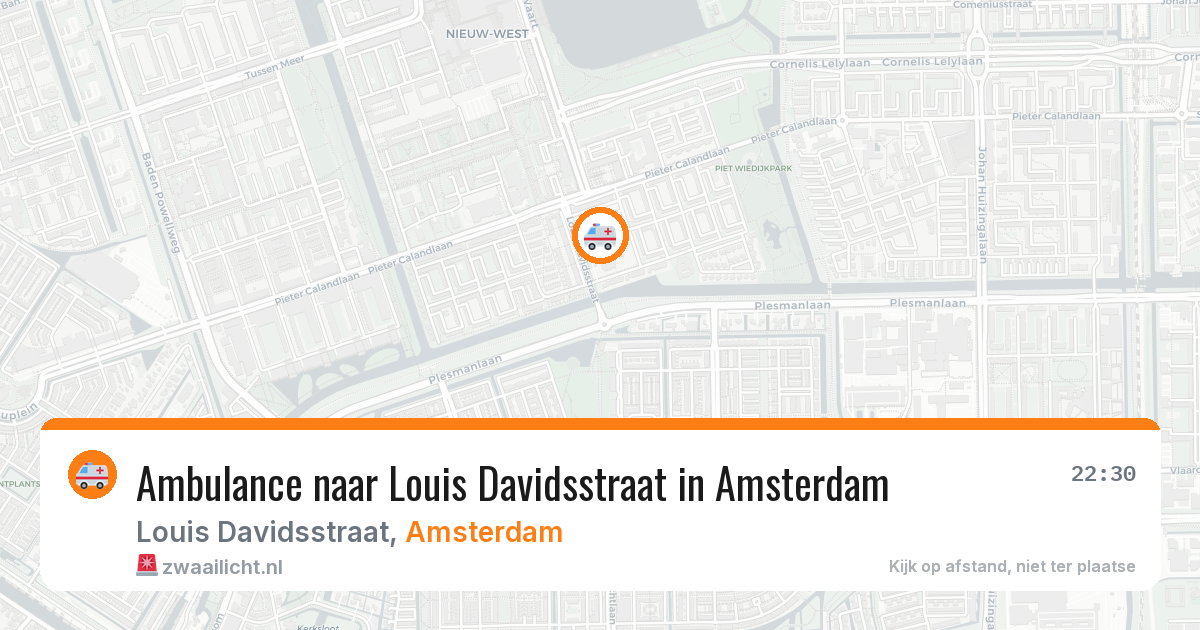 Ambulance naar Louis Davidsstraat in Amsterdam — 2 aug 2026