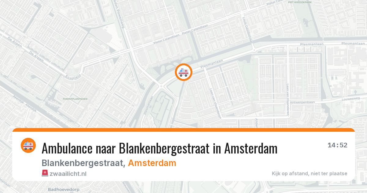 Ambulance naar Blankenbergestraat in Amsterdam — 3 jun 2026