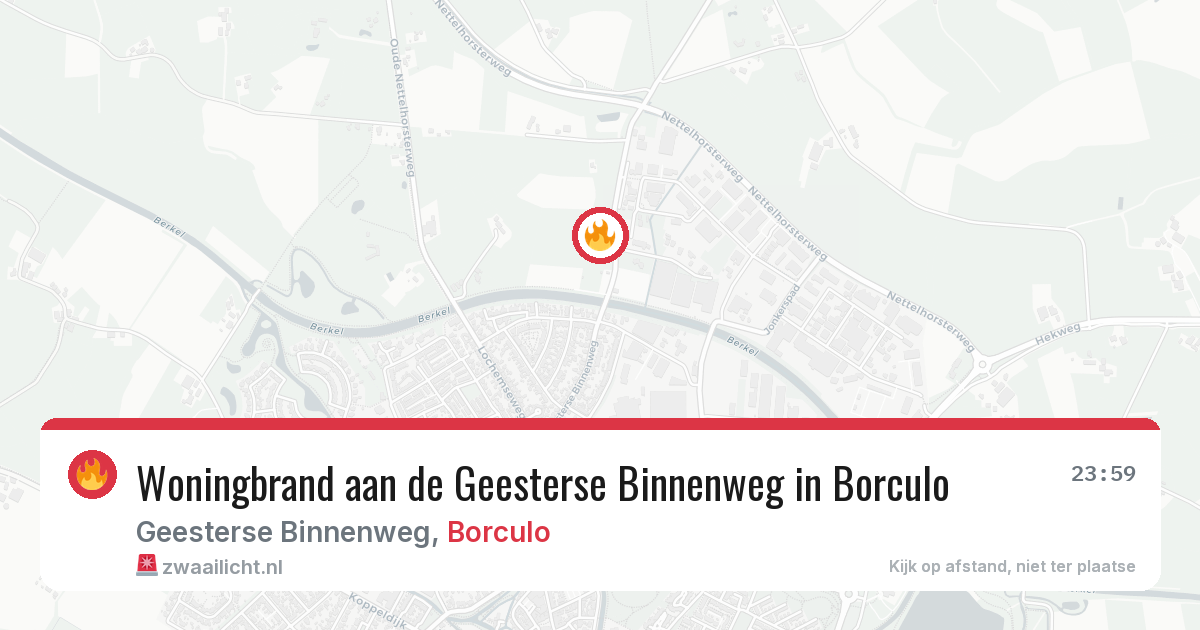 Woningbrand aan de Geesterse Binnenweg in Borculo — 24 mei 2026