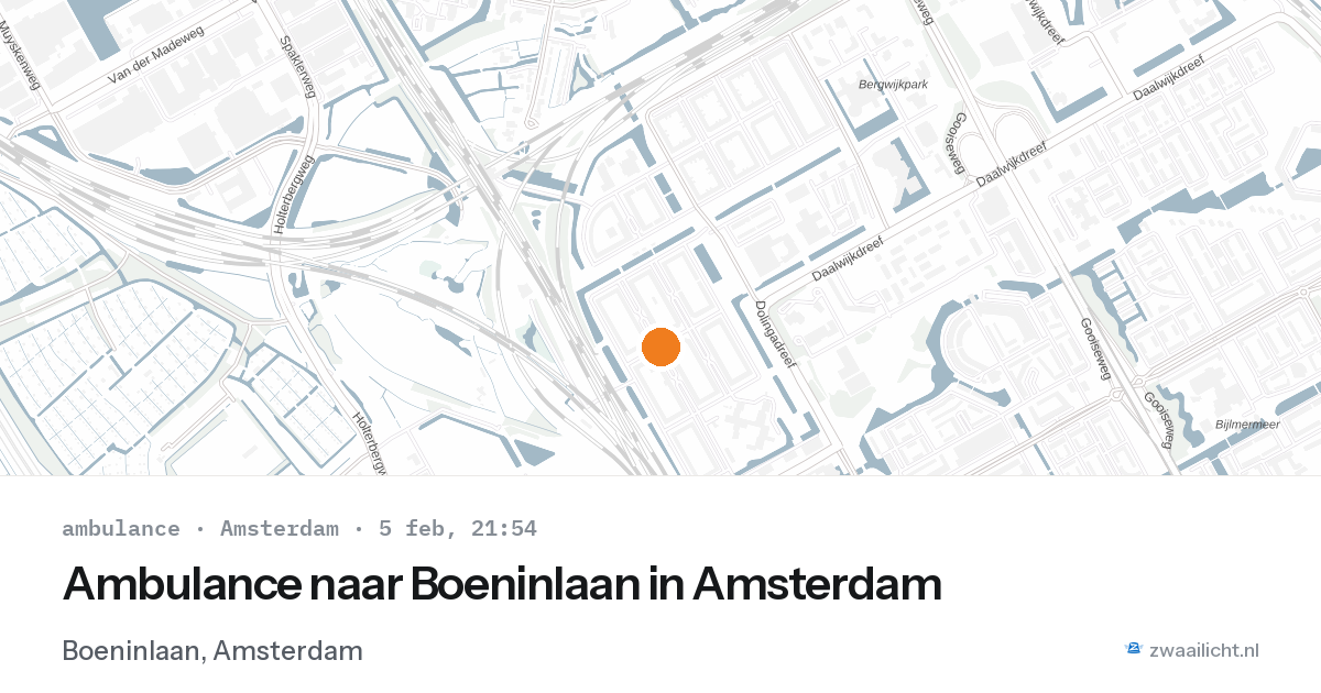 Ambulance naar Boeninlaan in Amsterdam — 5 feb 2026