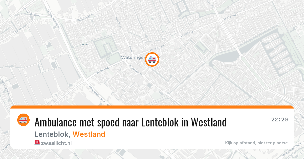 Ambulance met spoed naar Lenteblok in Westland — 11 aug 2026