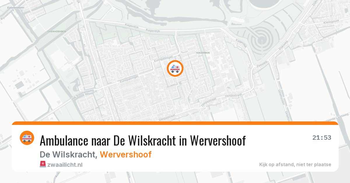 Ambulance naar De Wilskracht in Wervershoof — 4 aug 2026