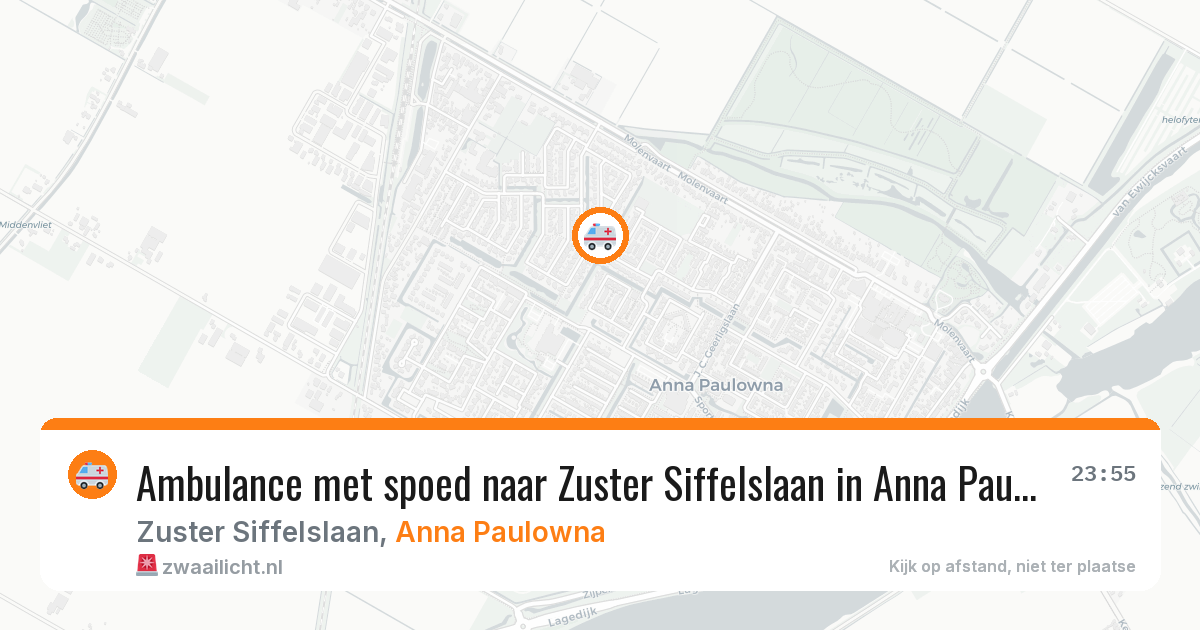 Ambulance met spoed naar Zuster Siffelslaan in Anna Paulowna — 29 jul 2026