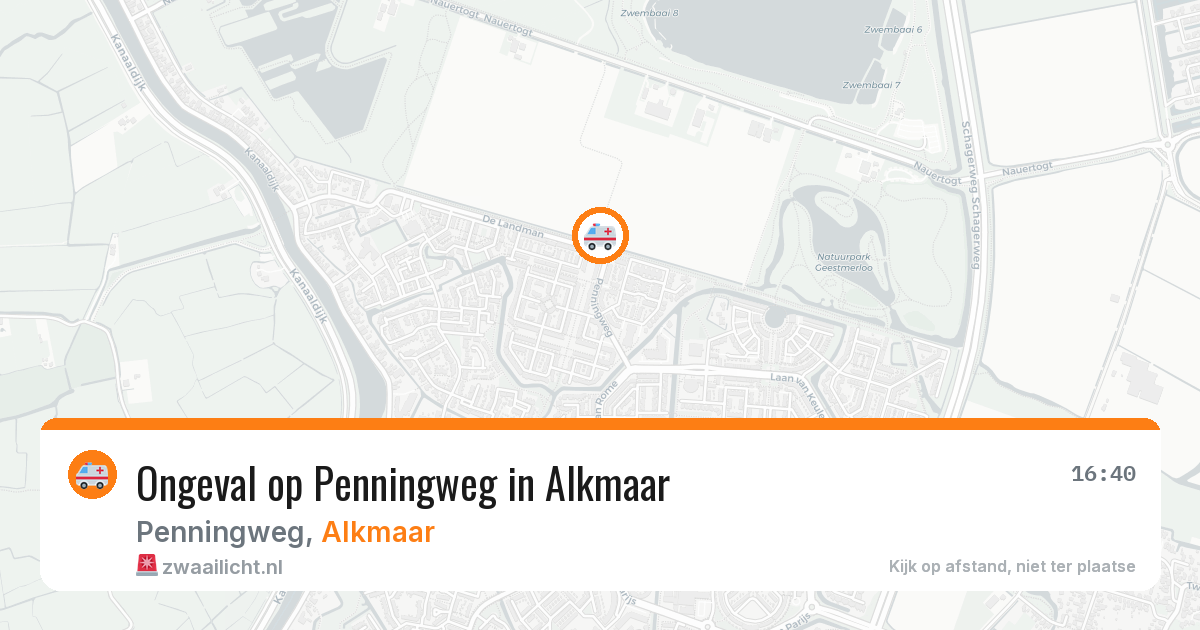 Ongeval op Penningweg in Alkmaar — 23 apr 2026