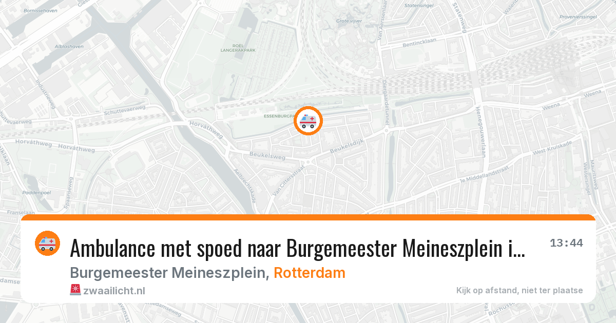 Ambulance met spoed naar Burgemeester Meineszplein in Rotterdam — 19 jun 2026