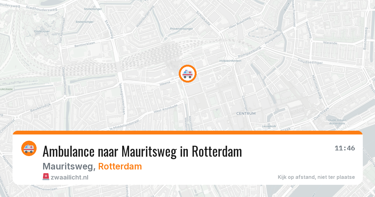 Ambulance naar Mauritsweg in Rotterdam — 6 jul 2026