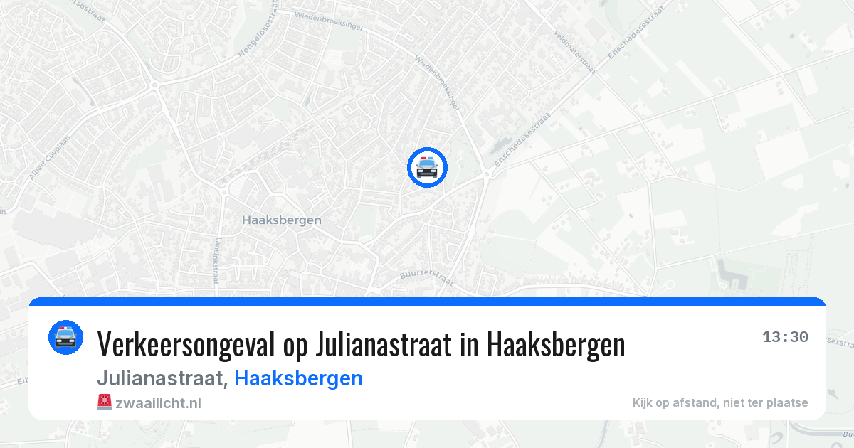 Verkeersongeval op Julianastraat in Haaksbergen — 10 mei 2026