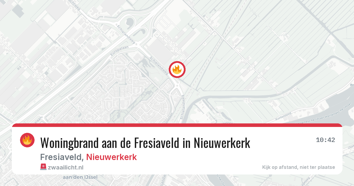 Woningbrand aan de Fresiaveld in Nieuwerkerk — 22 mei 2026